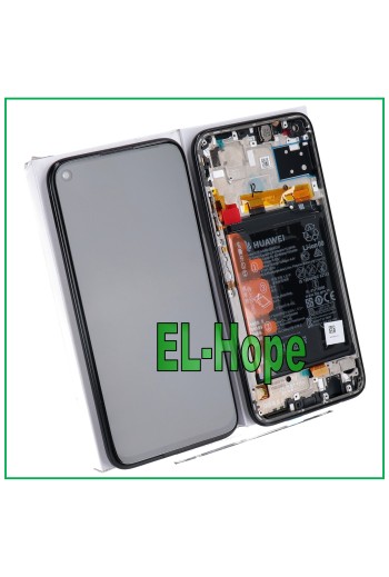Cadre d écran LCD d origine avec batterie pour Huawei P40 Lite JNY-L21A JNY-LX1 Touch Black