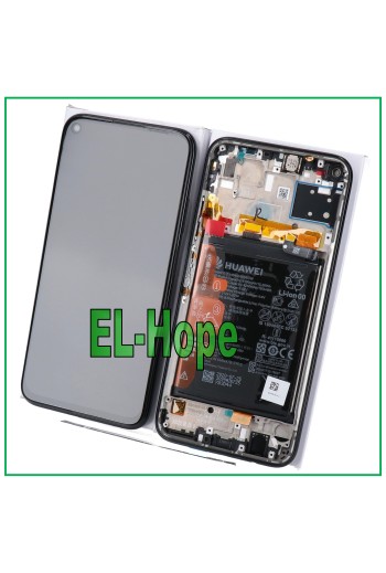 Cadre d écran LCD d origine avec batterie pour Huawei P40 Lite JNY-L21A JNY-LX1 Touch Black