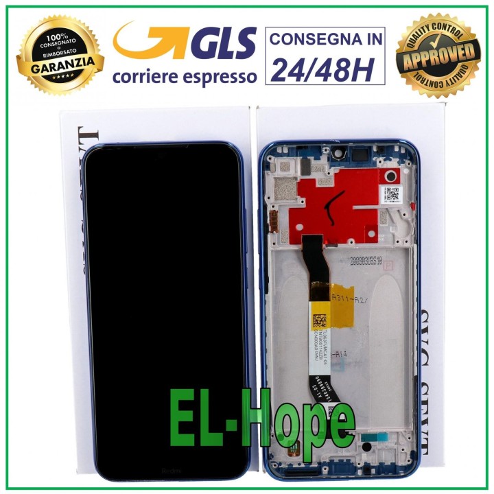 Écran LCD + cadre d origine Xiaomi Redmi Note 8T M1908C3XG, e'cran tactile bleu