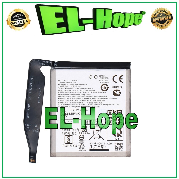 Batterie C11P2003 1ICP6/58/68 pour ASUS Zenfone 8 ZS590KS 4000 mAh, e'quivalente a' l originale