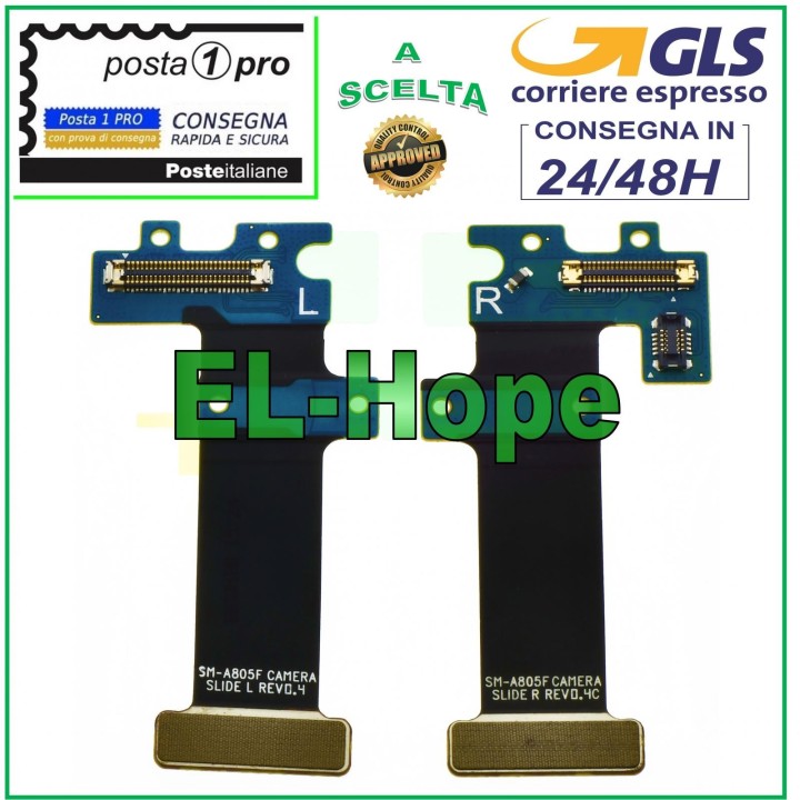 PAIRE DE CÂBLES PLATS ET FLEXIBLES POUR APPAREIL PHOTO LR POUR SAMSUNG GALAXY A80 SM-A805F