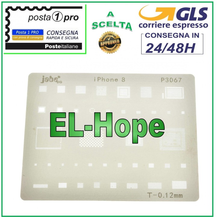 POCHOIR DE PUCE IC POUR APPLE IPHONE 8 REFLOW REBALLING REWORK BGA GPU RAM INTEL