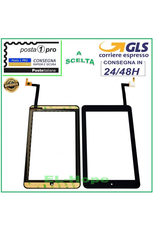 Vitre tactile Alcatel One Touch 7 P310A P310X, noir d origine