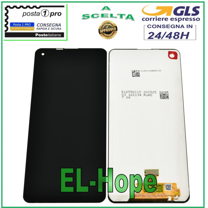 Écran LCD tactile noir pour Samsung Galaxy A21S SM-A217 SM-A217F