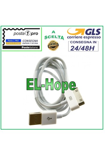 Câble de données, câble de charge, chargeur de batterie, Apple iPhone 4, 4S, iPad 2, 3, 4, 1 MT
