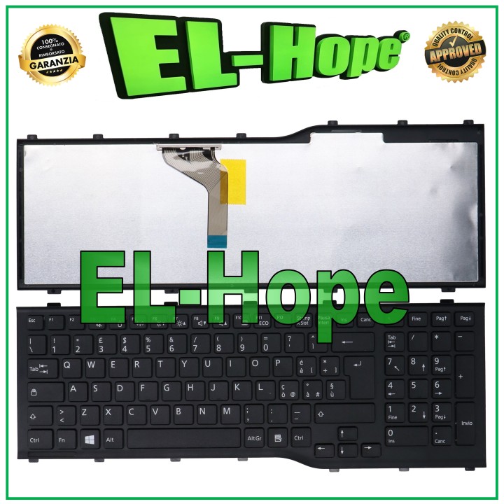 CLAVIER ITA POUR ORDINATEUR PORTABLE FUJITSU LIFEBOOK AH532 A532 N532 NH532 NOIR