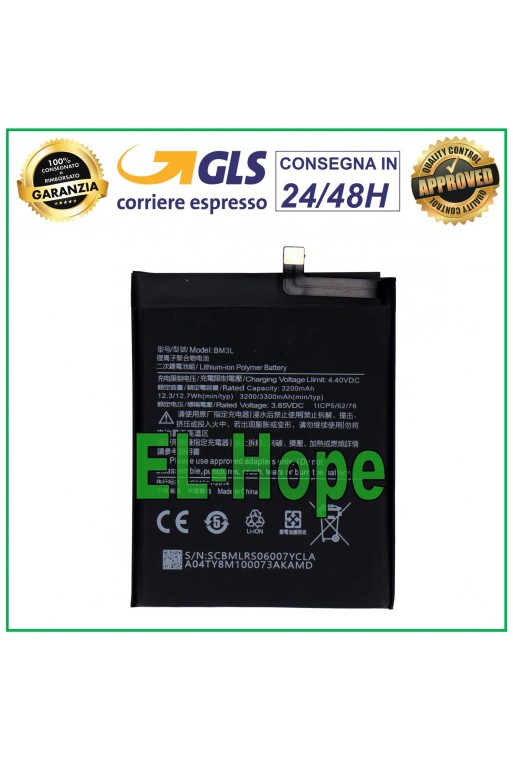 Batterie BM3L pour Xiaomi Mi 9 M1902F1A/G/T 3300 mAh