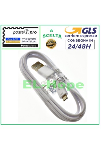 Câble de données, câble de charge, chargeur de batterie, micro USB, universel, 1 m, blanc