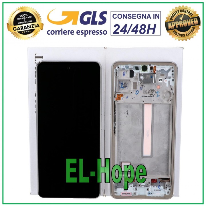 Écran + cadre d origine Samsung A53 5G SM A536 A536B tactile blanc GH82-28025B