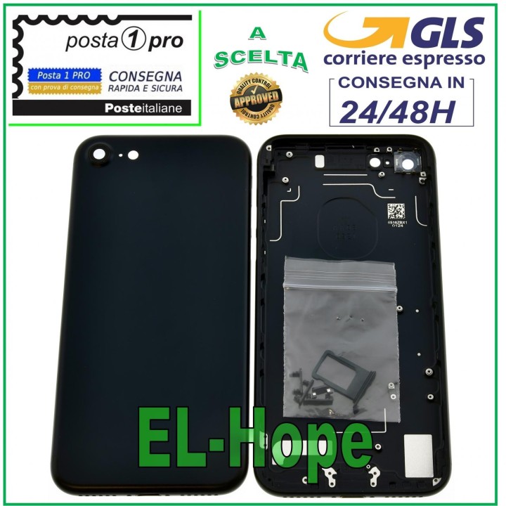 Coque arrie're pour Apple iPhone 7/7G, coque arrie're noire mate