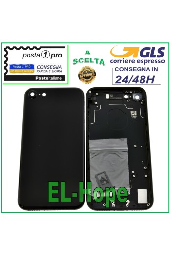 Coque arrière pour Apple iPhone 7/7G, coque arrière noire brillante