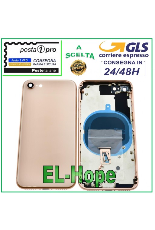 Coque arrière pour Apple iPhone 8/8G, coque arrière rose et or