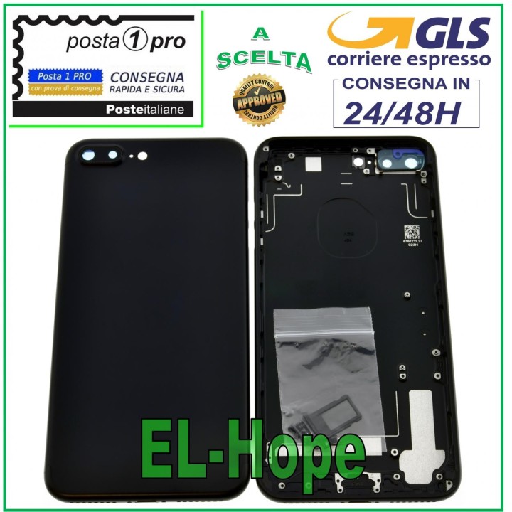 Coque arrie're pour iPhone 7 Plus, noir mat