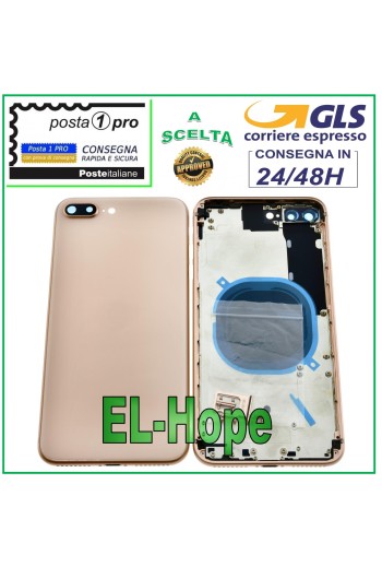 Coque arrière pour Apple iPhone 8 Plus, coque arrière rose et or