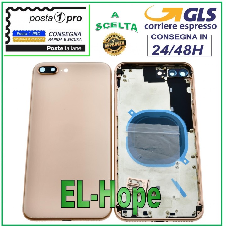 Coque arrie're pour Apple iPhone 8 Plus, coque arrie're rose et or