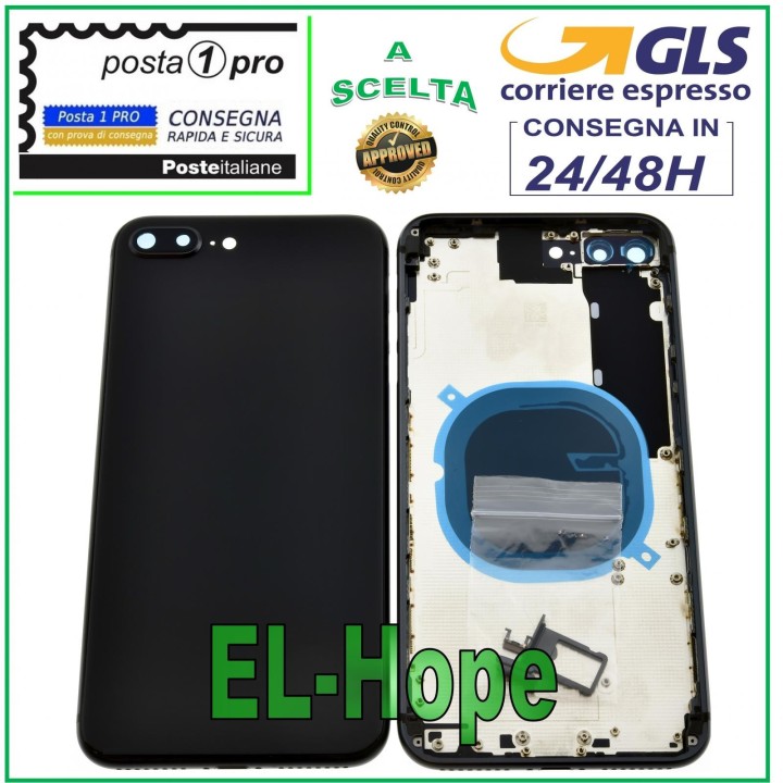Coque arrie're noire pour Apple iPhone 8 Plus