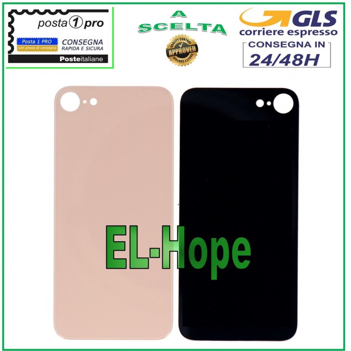Coque arrie're en verre pour iPhone 8, coque arrie're rose et or