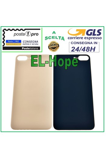 Coque arrière en verre pour iPhone 8 Plus, coque rose et or