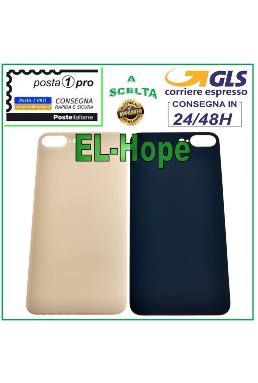 Coque arrière en verre pour iPhone 8 Plus, coque rose et or