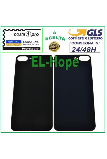 Coque arrie're en verre pour iPhone 8 Plus (noir)