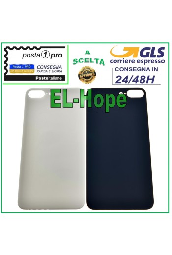 Coque arrière en verre pour Apple iPhone 8 Plus, coque arrière blanche