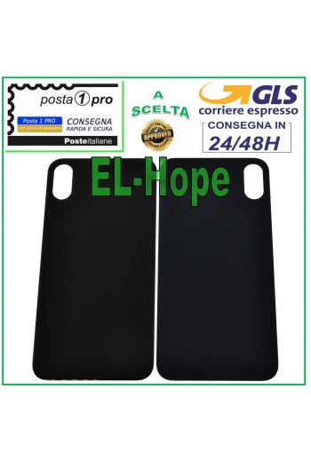 Coque arrière en verre pour iPhone X (noir)