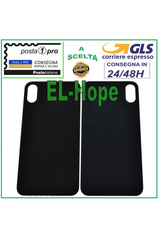Coque arrière en verre pour iPhone X (noir)
