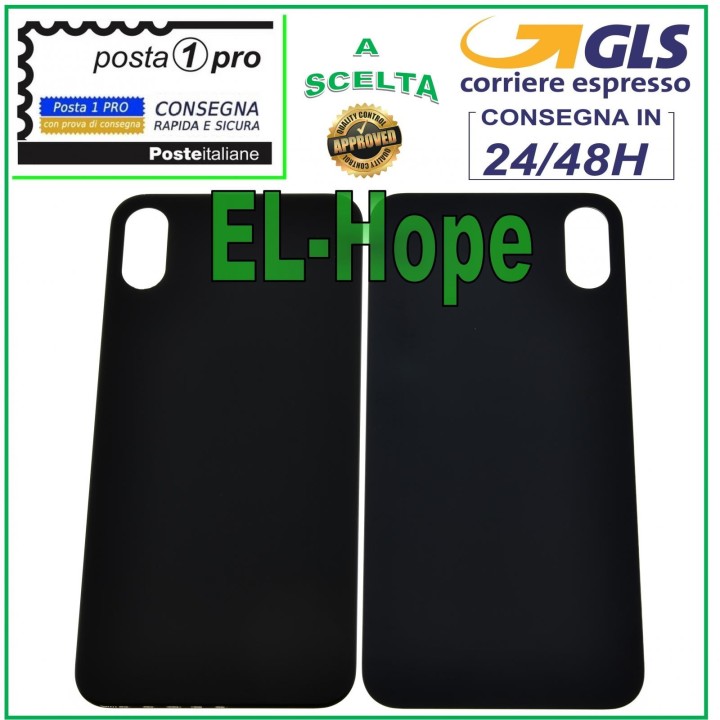 Coque arrie're en verre pour iPhone X (noir)
