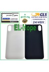 Coque arrie're en verre pour iPhone X, coque arrie're blanche