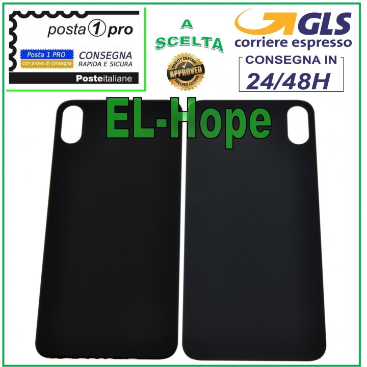 Coque arrie're en verre pour iPhone XS Max Noir