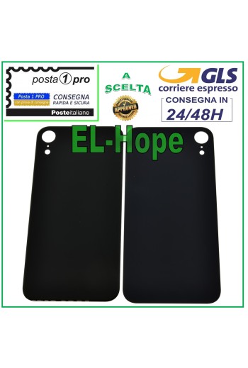 Coque arrie're en verre pour iPhone XR (noir)