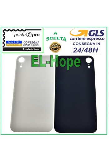Coque arrie're en verre pour iPhone XR (blanc)