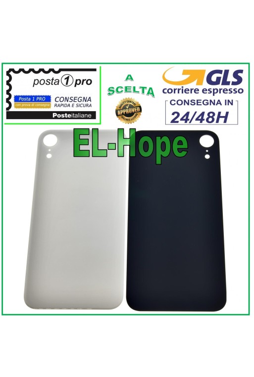 Coque arrie're en verre pour iPhone XR (blanc)