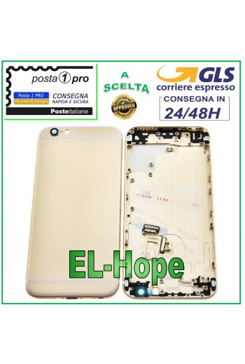 Coque arrière pour Apple iPhone 6/6G, coque arrière dorée