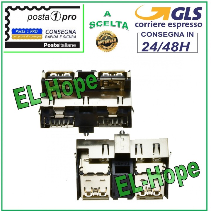 CONNECTEUR DE REMPLACEMENT DE PRISE USB À 2 PORTS POUR CONSOLE PLAYSTATION 4 PS4