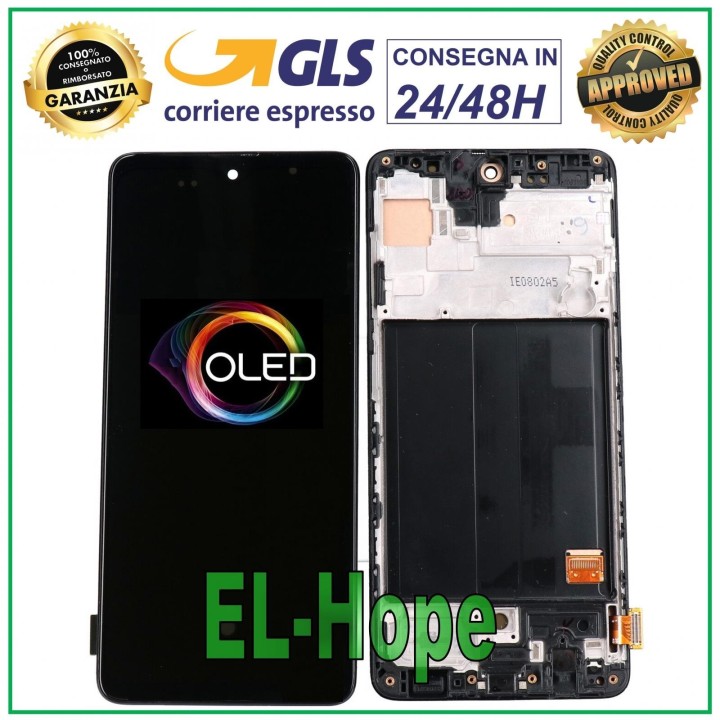 Écran LCD OLED + cadre pour Samsung Galaxy A51 SM A515 A515F Écran tactile en verre