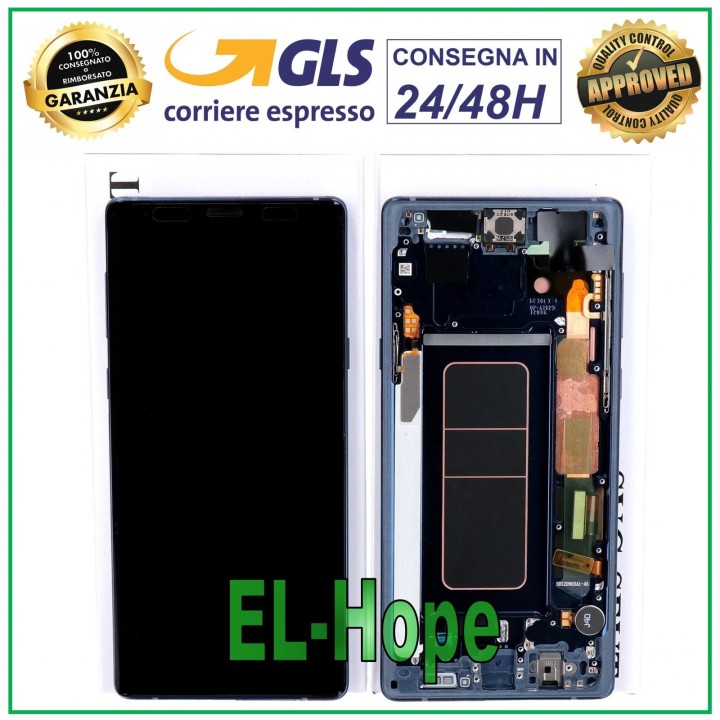 Écran d origine Samsung Note 9 SM-N960 SM-N960F tactile bleu GH97-22269B