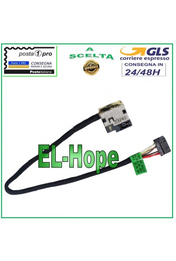PRISE D ALIMENTATION CC POUR ORDINATEUR PORTABLE HP 250 260 G3 CONNECTEUR D ALIMENTATION DE CHARGE PLAT ET FLEXIBLE