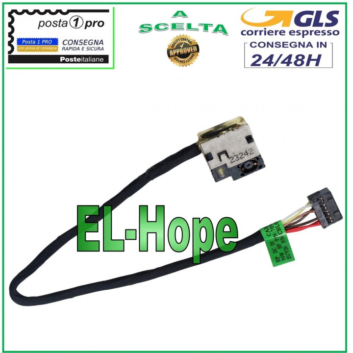PRISE D ALIMENTATION CC POUR ORDINATEUR PORTABLE HP 250 260 G3 CONNECTEUR D ALIMENTATION DE CHARGE PLAT ET FLEXIBLE