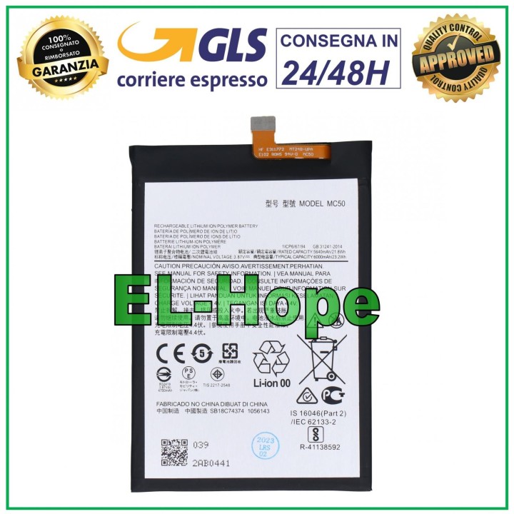 Batterie MC50 pour Motorola Moto G9 Power XT2091, batterie 6000 mAh e'quivalente a' l originale