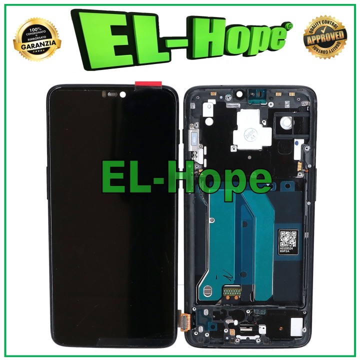 Écran LCD TFT + cadre pour OnePlus 6 A6000 A6003, e'cran tactile en verre noir