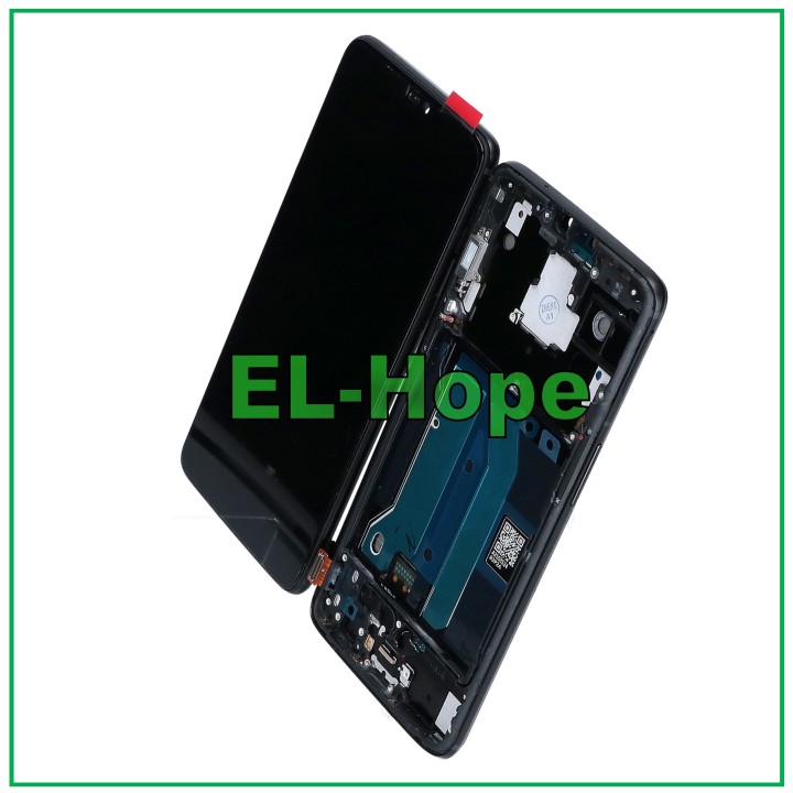 Écran LCD TFT + cadre pour OnePlus 6 A6000 A6003, e'cran tactile en verre noir