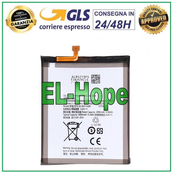Batterie EB-BA515ABY pour Samsung Galaxy A51 SM-A515 F 4000 mAh, e'quivalente a' l originale