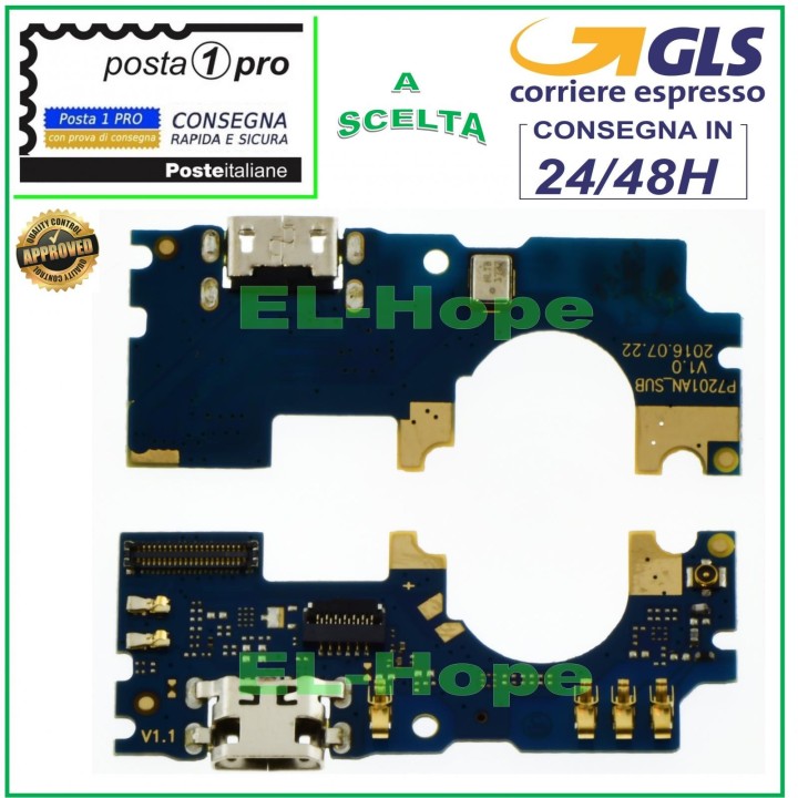 CONNECTEUR DE CHARGE WIKO UFEEL PRIME 4G + MICROPHONE DOCK PCB CHARGE MICRO USB