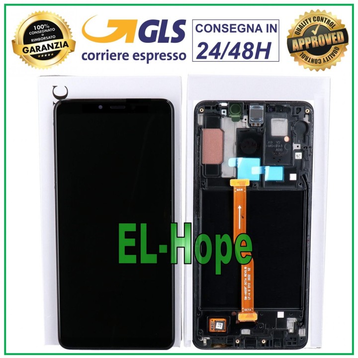 Cadre et e'cran d origine pour Samsung A9 2018 SM A920, e'cran tactile noir GH82-18322A