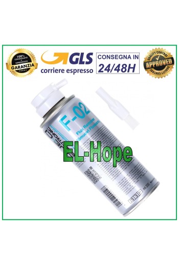 SPRAY ANTI-FLUX DISSOLVANT NETTOYAGE DE SOUDURE 200 ml F-02 DUE CI