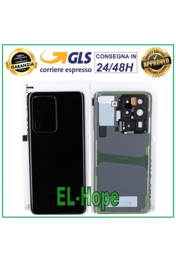 Cache batterie d origine Samsung Galaxy S20 Ultra SM-G988, vitre arrière noire