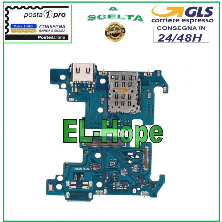 CONNECTEUR DE CHARGE LECTEUR SIM SAMSUNG GALAXY A80 SM-A805F MICROPHONE CHARGE
