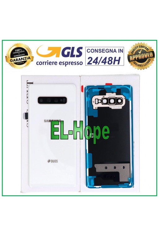 Cache batterie original Samsung Galaxy S10 Plus SM-G975 Plus Duos Blanc