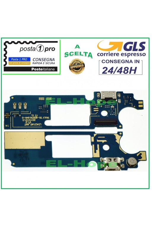 CONNECTEUR DE CHARGE PLAT FLEXIBLE WIKO PULP 4G + MICROPHONE DOCK PCB CHARGE MICRO USB